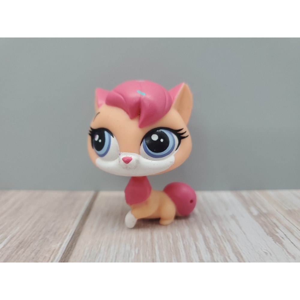 SUGAR SPRINKLES CAT  Pink & Orange Authentic Littlest Pet Shop - Hasbro LPS